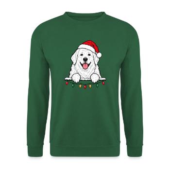 Pyrenäenberghund Weihnachten - Unisex Pullover - Grün - Vorne