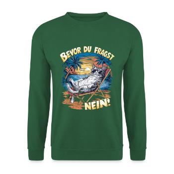 Bevor Du Fragst Nein - Unisex Pullover - Grün - Vorne