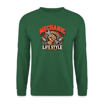 Lebensstil als Mechaniker - Unisex Pullover - Grün - Vorne