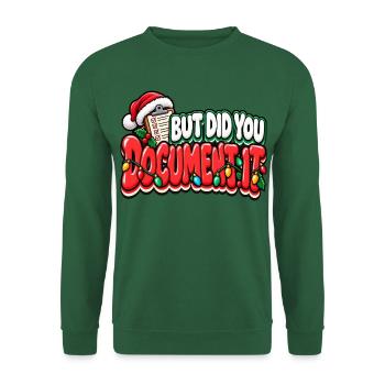 Weihnachts-Dokumentationswitz - Unisex Pullover - Grün - Vorne