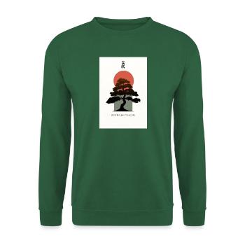 Japanischer Bonsai - Rooted in Stillness - Unisex Pullover - Grün - Vorne