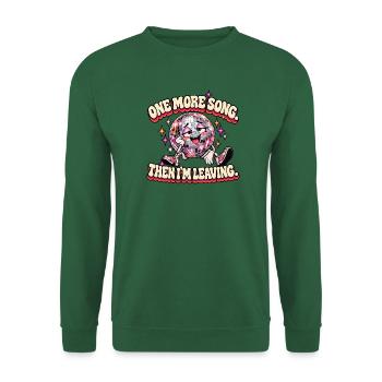 One More Song – lustige Discokugel Retro Party - Unisex Pullover - Grün - Vorne