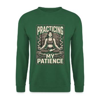 Yoga Instructor Practicing My Patience Meditation - Unisex Pullover - Grün - Vorne