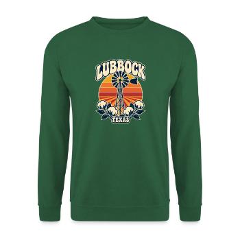 Lubbock Texas Sonnenwind Turm - Unisex Pullover - Grün - Vorne