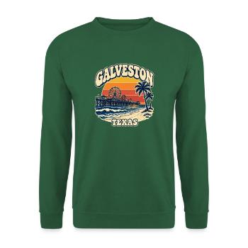 Galveston Pier Sunset Texas - Unisex Pullover - Grün - Vorne