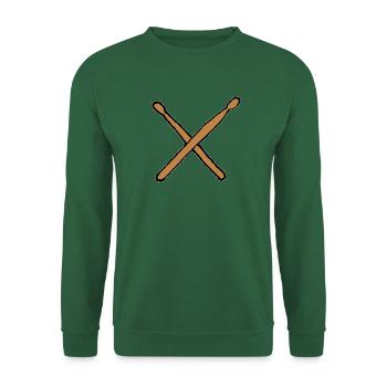 Drumsticks Schlagzeug Drummer - Unisex Pullover - Grün - Vorne