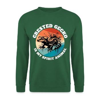 Kronengecko Sprüche - Unisex Pullover - Grün - Vorne