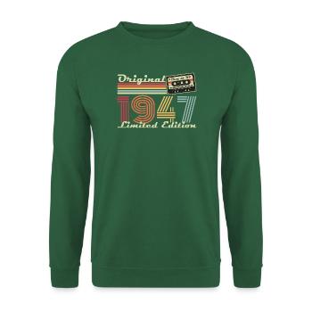 Original 1947 Jahrgang Vintage Geburtstag Retro - Unisex Pullover - Grün - Vorne