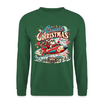 Atomic Christmas NRH Santa Rocket - Unisex Pullover - Grün - Vorne
