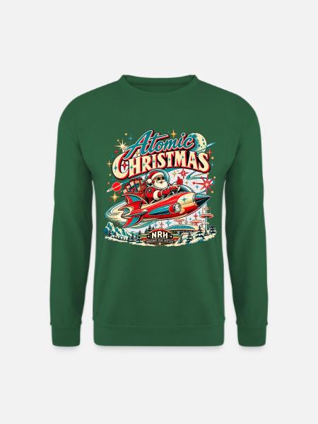Atomic Christmas NRH Santa Rocket - Unisex Pullover - Grün