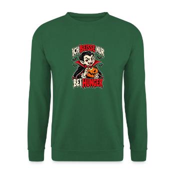 Vampir mit Kürbis – Hunger - Unisex Pullover - Grün - Vorne