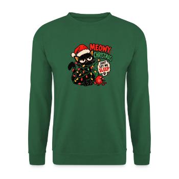 Eine Katze, die Weihnachten hasst - Unisex Pullover - Grün - Vorne