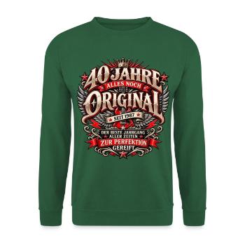40 Jahre 1987 – Vintage Rock Jahrgang - Unisex Pullover - Grün - Vorne