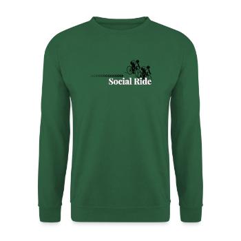 Social Ride Retro Typography - Unisex Pullover - Grün - Vorne