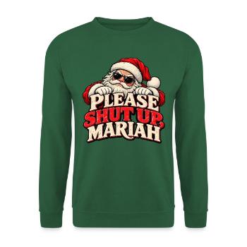 Santa Sarcasm Retro Typografie T-Shirt - Unisex Pullover - Grün - Vorne