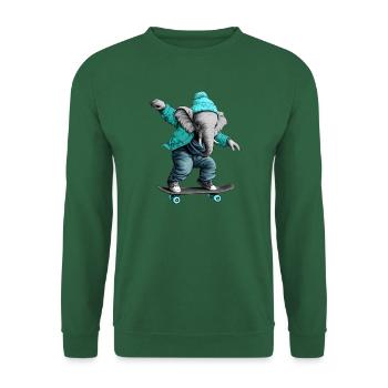 Elefant Freestyle - Unisex Pullover - Grün - Vorne