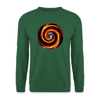 Feuerwirbel Spirale Hitzekunst - Unisex Pullover - Grün - Vorne