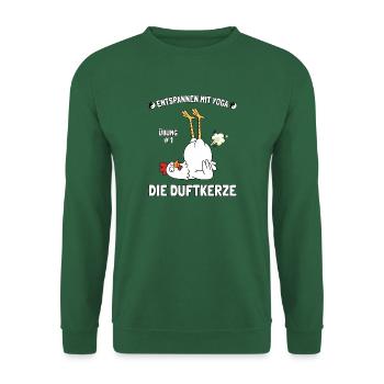Hühner Yoga Duftkerze - Unisex Pullover - Grün - Vorne