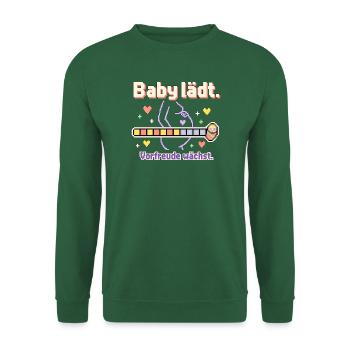 Baby Loading Schwangerschaft werdende Mama - Unisex Pullover - Grün - Vorne