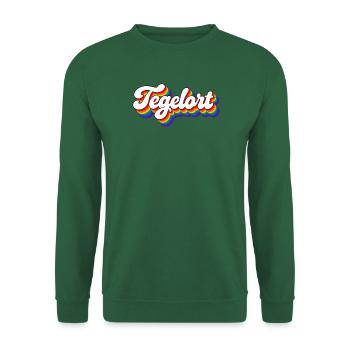 Tegelort - Regenbogen Schrift Berlin Reinickendorf - Unisex Pullover - Grün - Vorne