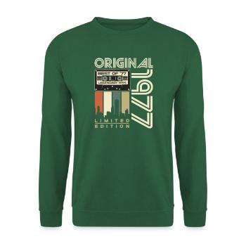 Original 1977 Jahrgang Vintage Geburtstag Retro - Unisex Pullover - Grün - Vorne