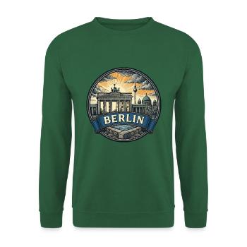 Berlin, Deutschland Reiseabzeichen Brandenburger Tor Geschenk - Unisex Pullover - Grün - Vorne