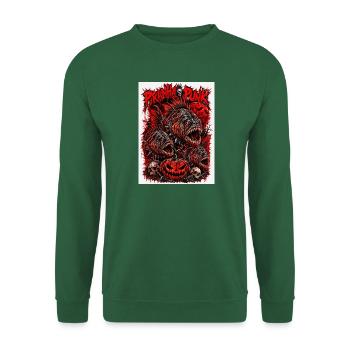 halloween-piranha-punk-horror-monster-tshirt-de - Unisex Pullover - Grün - Vorne
