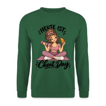 Fitness-Mädchen - Selbstironie - Unisex Pullover - Grün - Vorne
