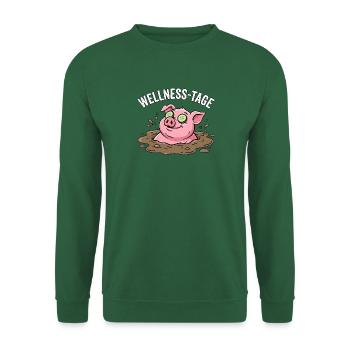 Wellness Ferkel - Unisex Pullover - Grün - Vorne