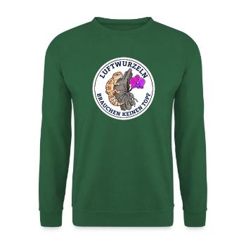 Luftwurzeln Brauchen Keinen Topf Orchidee - Unisex Pullover - Grün - Vorne
