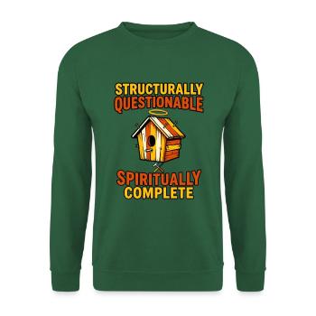 Strukturell fragwürdig, spirituell vollständig - Unisex Pullover - Grün - Vorne