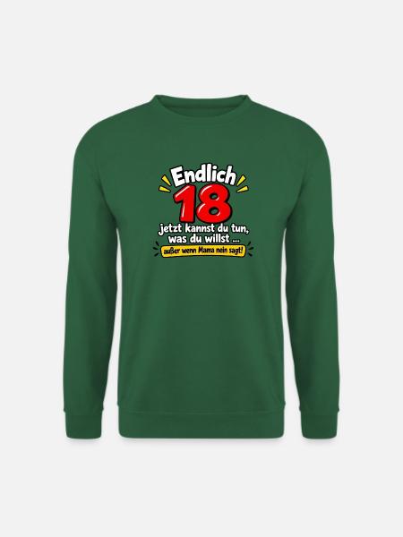 Endlich 18 - Unisex Pullover - Grün