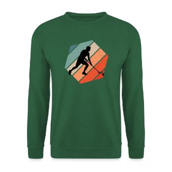 Die Floorballspieler und Floorball passen zusammen - Unisex Pullover - Grün - Vorne