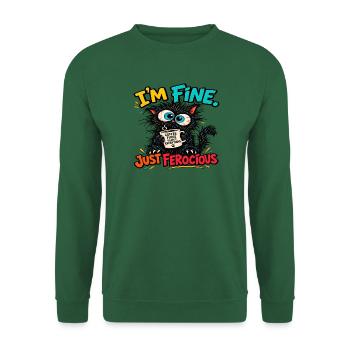 Mean Cat – Alles spielt - Unisex Pullover - Grün - Vorne