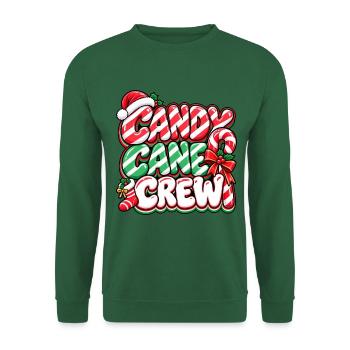 Candy Cane Crew Weihnachtsedition - Unisex Pullover - Grün - Vorne