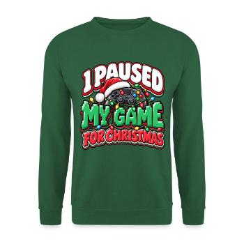 Pause für Weihnachten Gaming - Unisex Pullover - Grün - Vorne