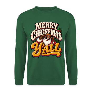 Frohe Weihnachten Yall - Unisex Pullover - Grün - Vorne