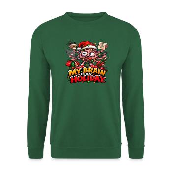 Weihnachtsgehirn im Urlaub - Unisex Pullover - Grün - Vorne