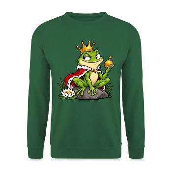 Schelmischer Froschkönig - Unisex Pullover - Grün - Vorne