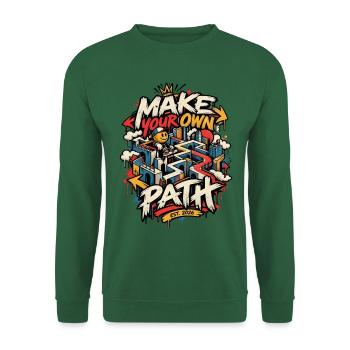 Make Your Own Path Maze Adventure - Unisex Pullover - Grün - Vorne