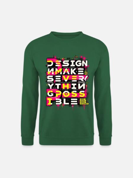 Graffiti-Design Nie Aufhören Neon Streetwear - Unisex Pullover - Grün