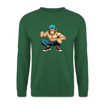 Fitness Affen - Unisex Pullover - Grün - Vorne