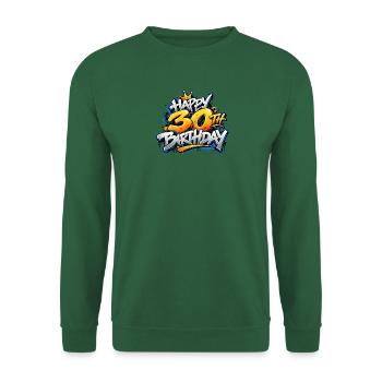 Herzlichen Glückwunsch zum 30. Geburtstag Street Graffiti: Epischer Boom! - Unisex Pullover - Grün - Vorne