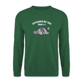Lustige Yoga Taube - Unisex Pullover - Grün - Vorne