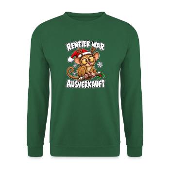 Rentier war ausverkauft - Unisex Pullover - Grün - Vorne