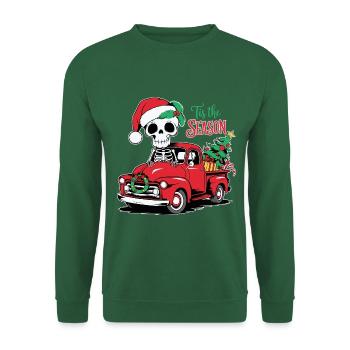 Der Festliche Skelett-feiertagsspaß Der Saison - Unisex Pullover - Grün - Vorne