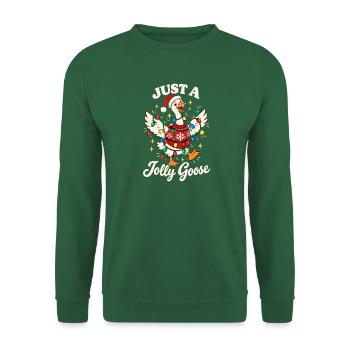  Just A Jolly Goose Lustige Weihnachtsbeleuchtung - Unisex Pullover - Grün - Vorne