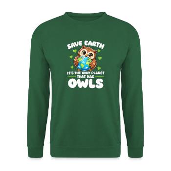  Rette Die Erde, Sie Ist Der Einzige Planet, Auf - Unisex Pullover - Grün - Vorne