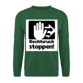 Rechtsruck stoppen Handzeichen - Unisex Pullover - Grün - Vorne