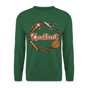 Kreativzeit personalisierbar für Kreativgruppen - Unisex Pullover - Grün - Vorne